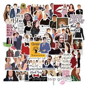 Gossip Girl 50pc Sticker Set Chuck Bass Blair Serena Dan Aesthetic Decor